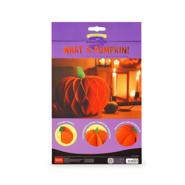citrouille Halloween pliable papier noellumineux