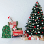 grand sac cadeau de Noel luisant