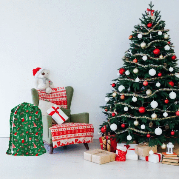 grand sac cadeau de Noel luisant