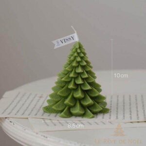 bougie de noellumineux sapin vert foncé