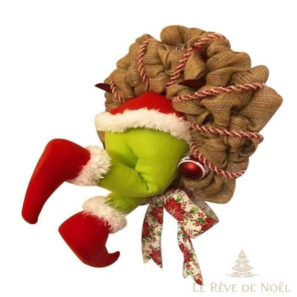 couronne de noellumineux en macramé tissé
