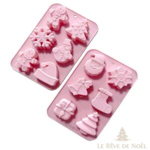 moule à gâteaux en silicone motifs de Noël
