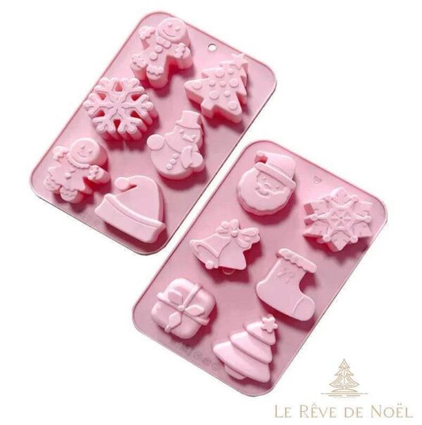 moule à gâteaux en silicone motifs de Noël