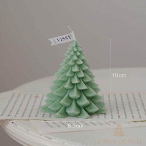 Bougie de Noël sapin vert