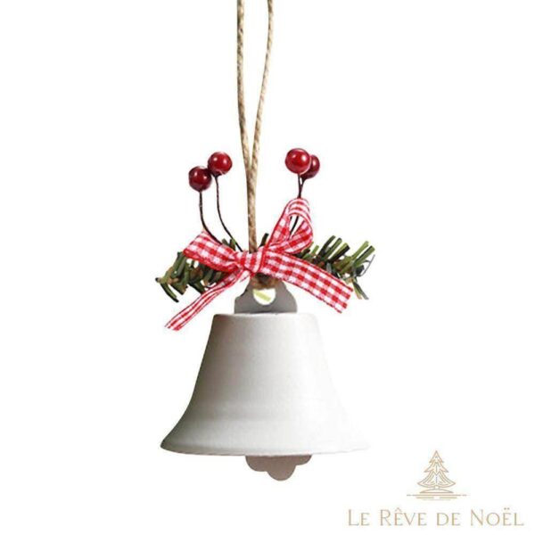 cloche de Noël blanche élégante