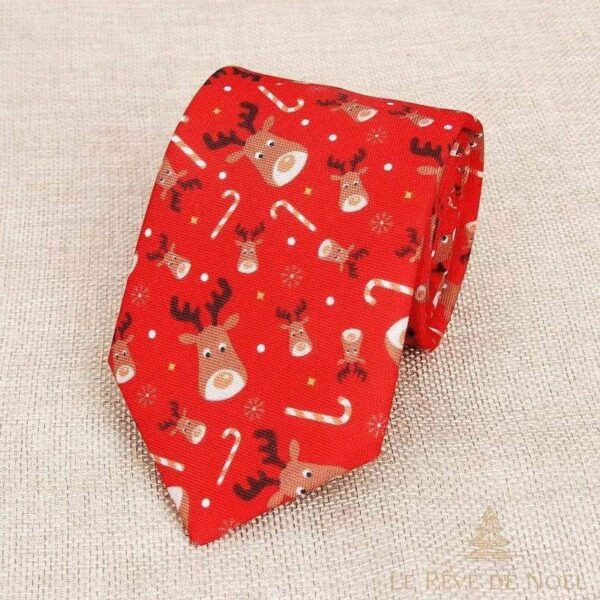 Cravate rouge Noël élégante