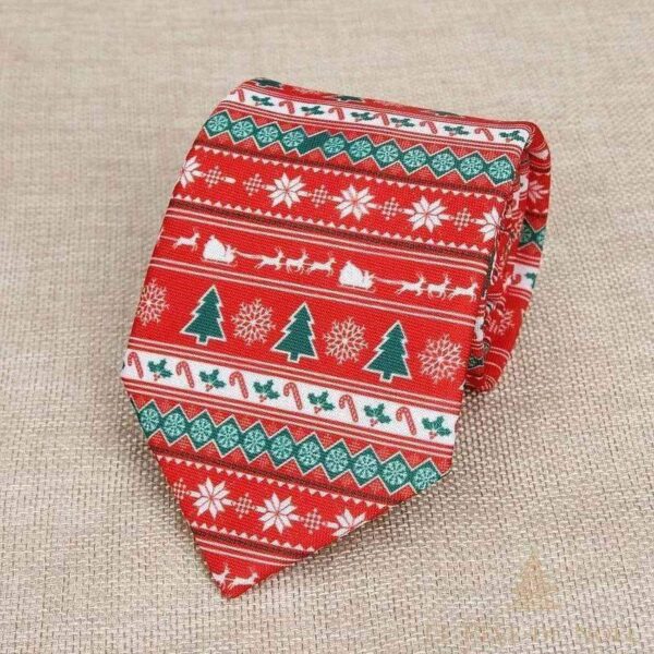 cravate fantaisie noël en fête