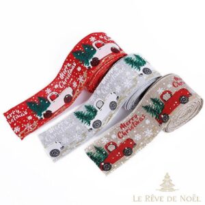 ruban de noel pour noeuds et couronnes