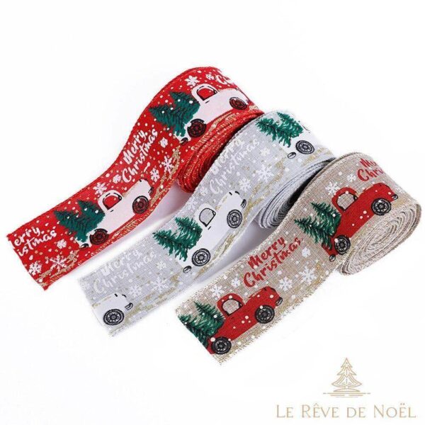 ruban de noel pour noeuds et couronnes