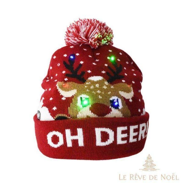Joli bonnet de Noël lumineux