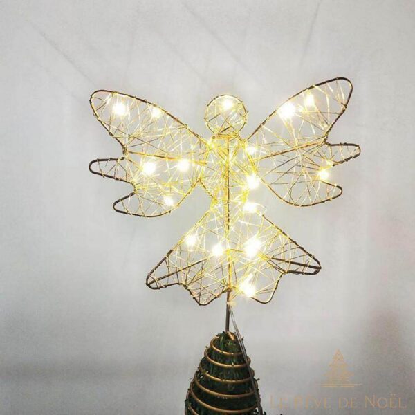 Cimier de sapin de Noël lumineux Ange