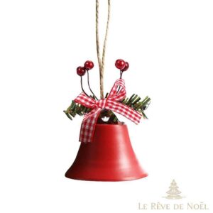 Cloche de Noël rouge festive