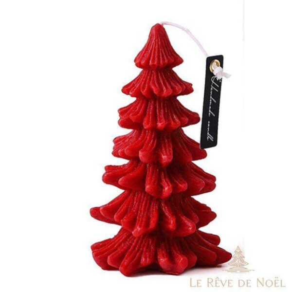 Bougie de Noël Sapin rouge