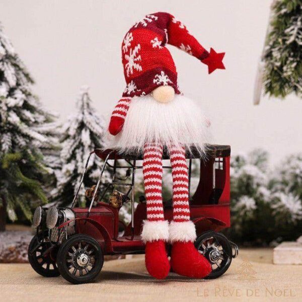 Grand lutin de Noël rouge