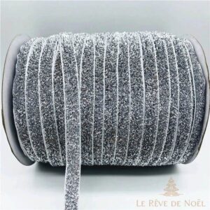 ruban argent Noël élégant