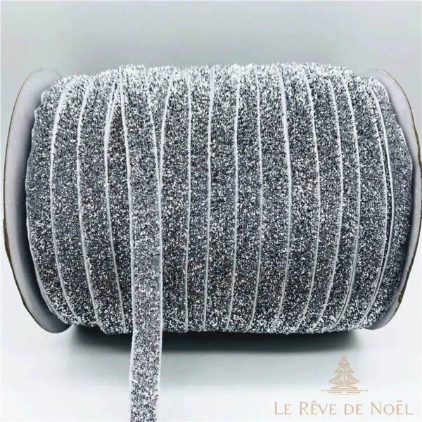 ruban argent Noël élégant
