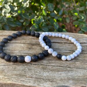 Bracelets de distance pierre de lave
