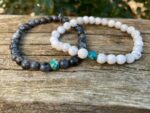 bijoux de distance howlite et labradorite