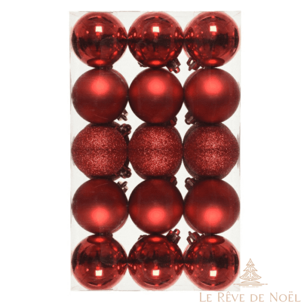 boules de Noël rouges traditionnelles