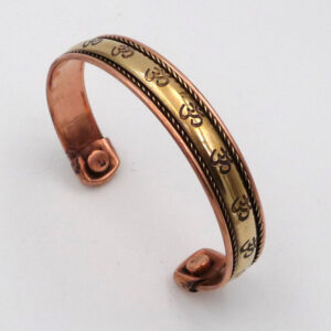 bracelet magnétique Om en cuivre