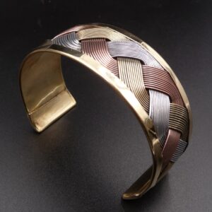 Bracelet en cuivre tressé anti-douleurs