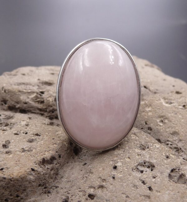 bague réglable en Quartz Rose