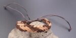 bracelet réglable en cuir tressé