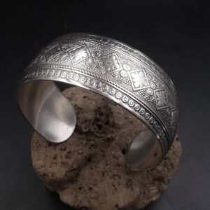 bracelet manchette ajustable berbère Marocain en argent