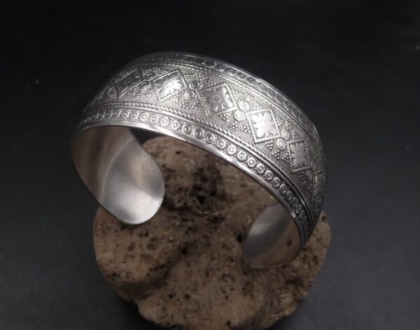bracelet manchette ajustable berbère Marocain en argent
