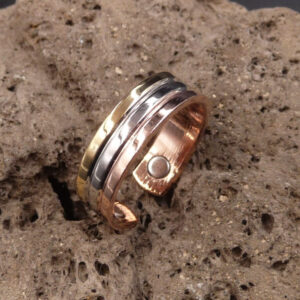 bague en cuivre avec aimants