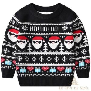 Pull de Noel enfant Père Noël festif