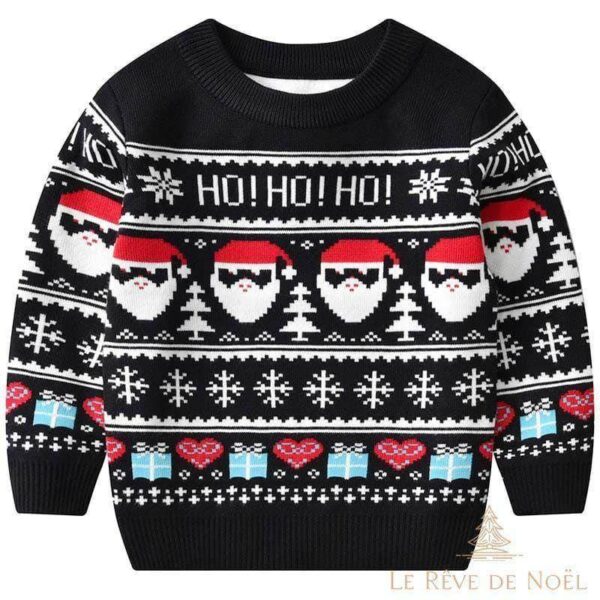 Pull de Noel enfant Père Noël festif