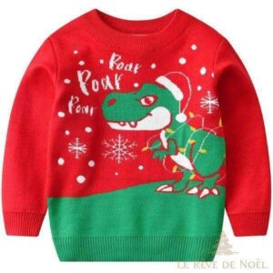 Pull de Noël Dinosaure enfant