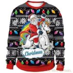 pull de Noël licorne en fête