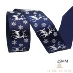 Décoration avec ruban Noël bleu