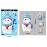 stickers fenêtre bonhomme de neige