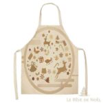 tablier de Noël beige