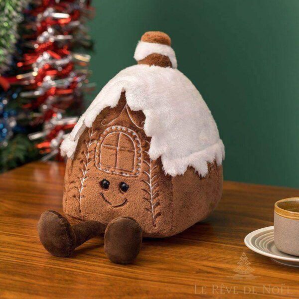 Peluche Chalet de Noël Maison enneigée