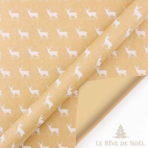 Papier cadeau de noellumineux avec motif renne