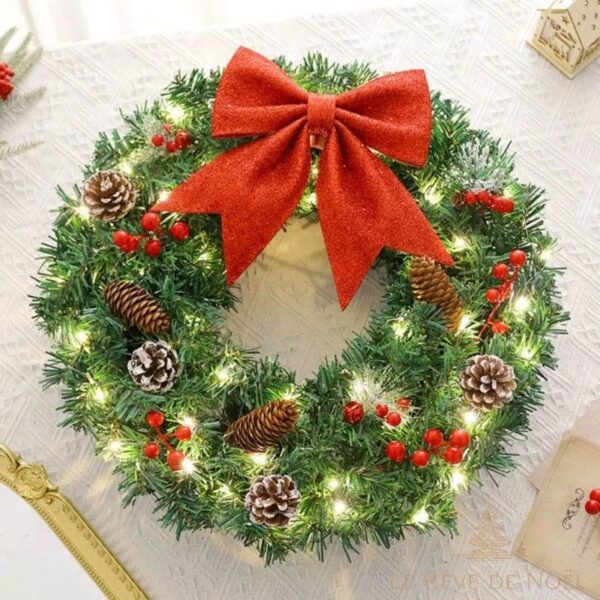 couronne de noel 60 cm