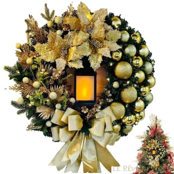 couronne de noellumineux 30 cm