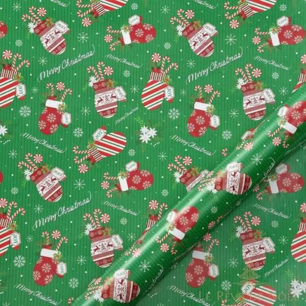 papier cadeau vert traditionnel