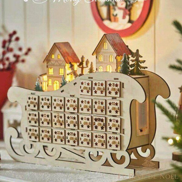 Calendrier de l'avent Traineau LED