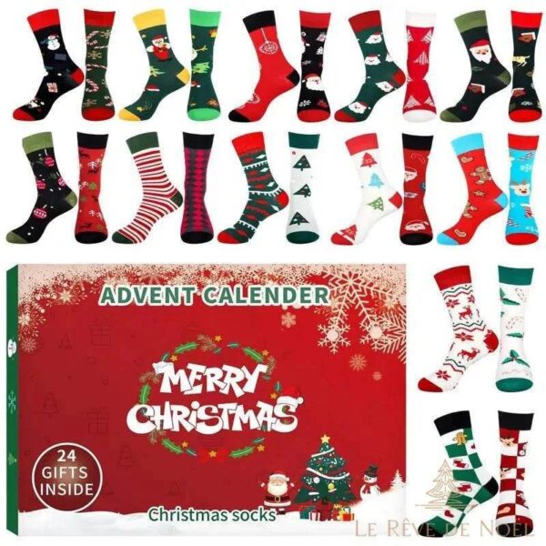 calendrier de l'avent chaussette