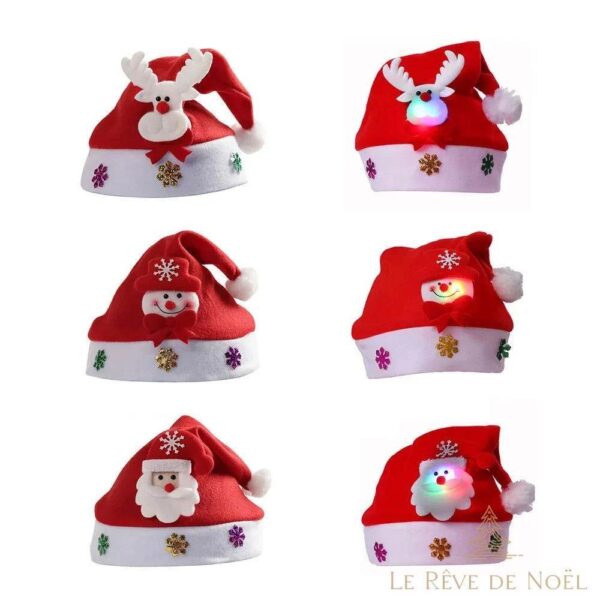 Bonnet de Noël lumineux