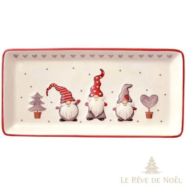 Assiette de fromage Noël avec motifs festifs