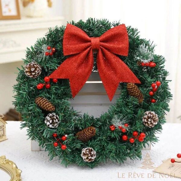 couronne de noellumineux élégante