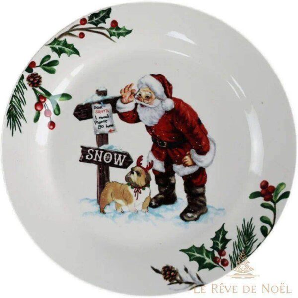 assiette d'entrée de noel festive