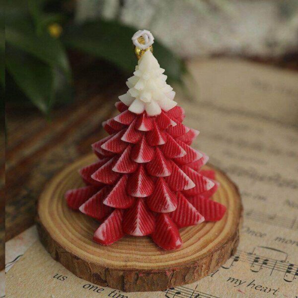 Bougie sapin de Noël en cire de paraffine