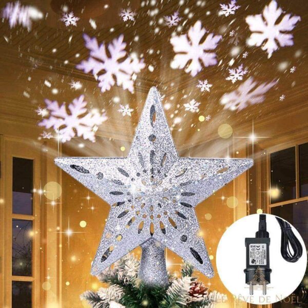 cimier sapin de Noël argent